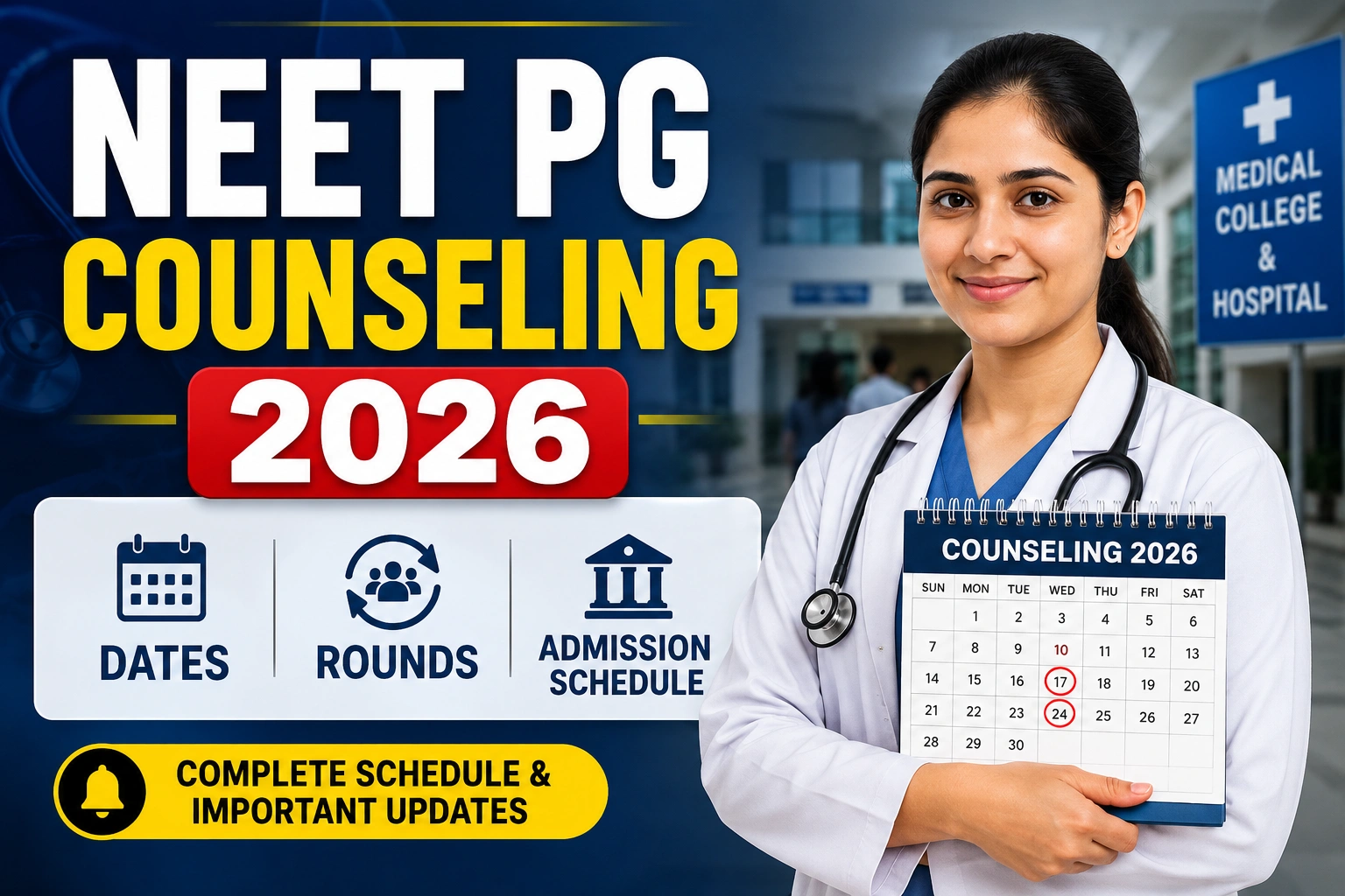 NEET PG Counseling 2026: Dates, Rounds and Admission Schedule